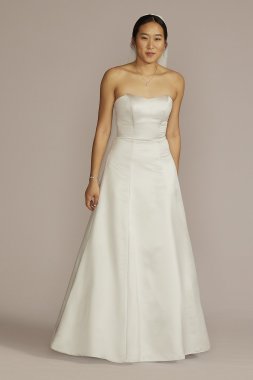 Strapless A-Line Satin Wedding Dress BLANKSALINEMISSY