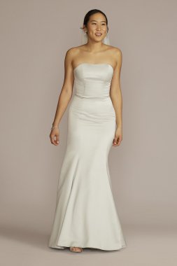 Satin Strapless Mermaid Wedding Dress BLANKSTRUMPETMISSY