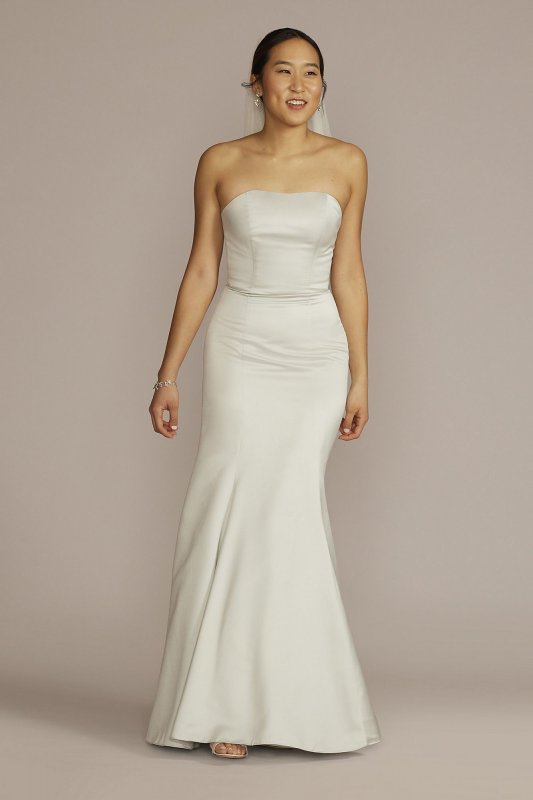 Satin Strapless Mermaid Wedding Dress BLANKSTRUMPETMISSY