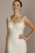 Applique Mermaid Wedding Dress with Lace Train CWG925