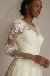High Neck Long Sleeve Illusion Wedding Dress CWG930