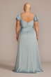 Plus Size Puff Sleeve Satin Gown D21NY22152V2W