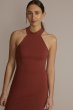 Stretch Crepe Halter Sheath Dress with Side Slit D21NY22404