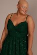 Plus Size Spaghetti Strap Allover Lace Mini A-Line D24NY2108W