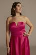 Plus Size V-Notch Strapless Prom Gown D24NY22075V1W