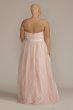 Plus Size V-Notch Strapless Sparkle Prom Gown D24NY22077W