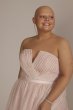 Plus Size V-Notch Strapless Sparkle Prom Gown D24NY22077W