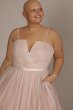 Plus Size V-Notch Strapless Sparkle Prom Gown D24NY22077W