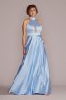 Satin Halter A-Line with Bodice Cutout D24NY22085V2