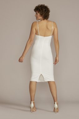 V-Neck Crepe Midi Dress D24NY22109V1