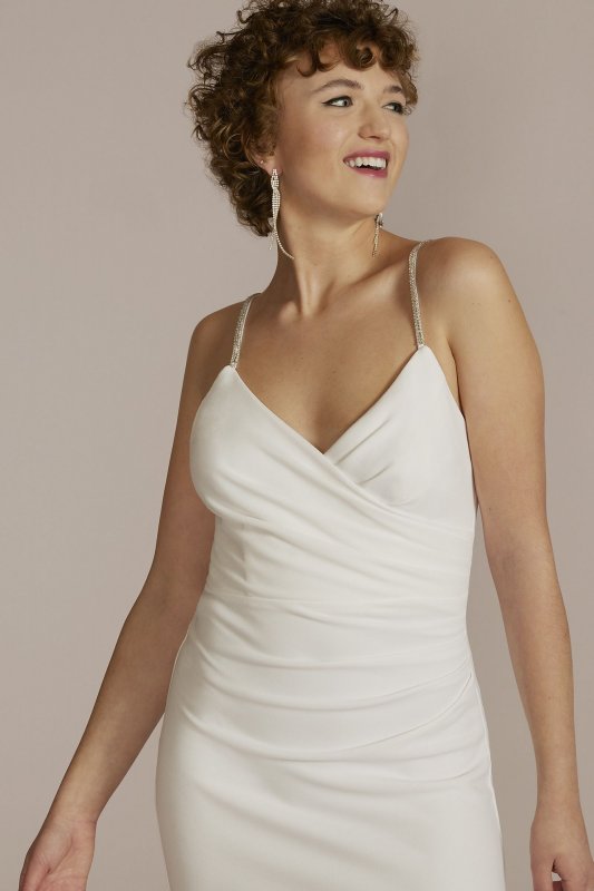 V-Neck Crepe Midi Dress D24NY22109V1