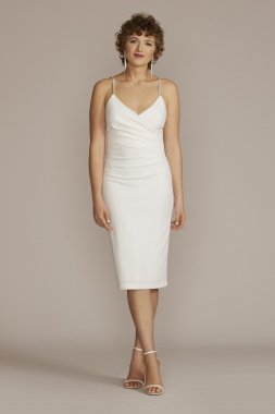 V-Neck Crepe Midi Dress D24NY22109V1