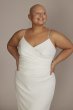 Plus Size V-Neck Crepe Midi Dress D24NY22109V1W
