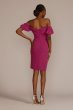 Off-the-Shoulder Puff Sleeve Midi Dress D39NY22326
