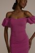 Off-the-Shoulder Puff Sleeve Midi Dress D39NY22326