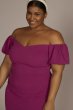 Plus Size Off-the-Shoulder Puff Sleeve Midi Dress D39NY22326W
