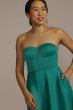 Strapless Corset Bodice Satin Midi Dress D39NY22338