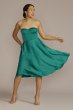Strapless Corset Bodice Satin Midi Dress D39NY22338