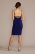 Stretch Crepe Ruched Spaghetti Strap Midi Dress D39NY22400