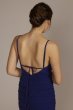 Stretch Crepe Ruched Spaghetti Strap Midi Dress D39NY22400