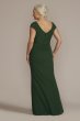 Short Sleeve Crepe Gown with Ruffled Skirt D40NY2132