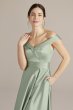 Off-the-Shoulder Pleated Satin A-Line D40NY22242