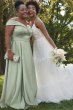 Off-the-Shoulder Pleated Satin A-Line D40NY22242