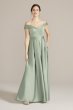Off-the-Shoulder Pleated Satin A-Line D40NY22242