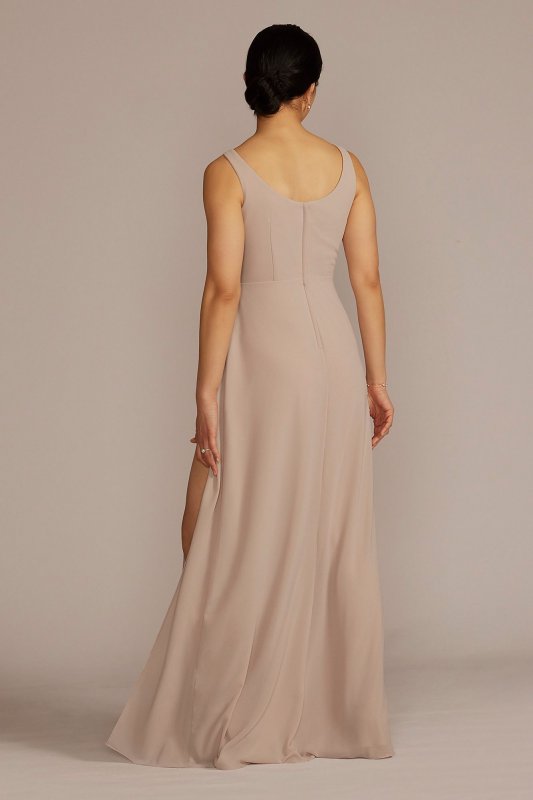 Chiffon Illusion Cutouts Bridesmaid Dress F20574