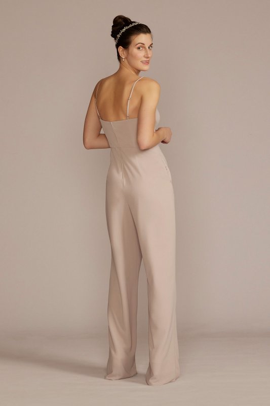Chiffon Spaghetti Strap Bridesmaid Jumpsuit F20580
