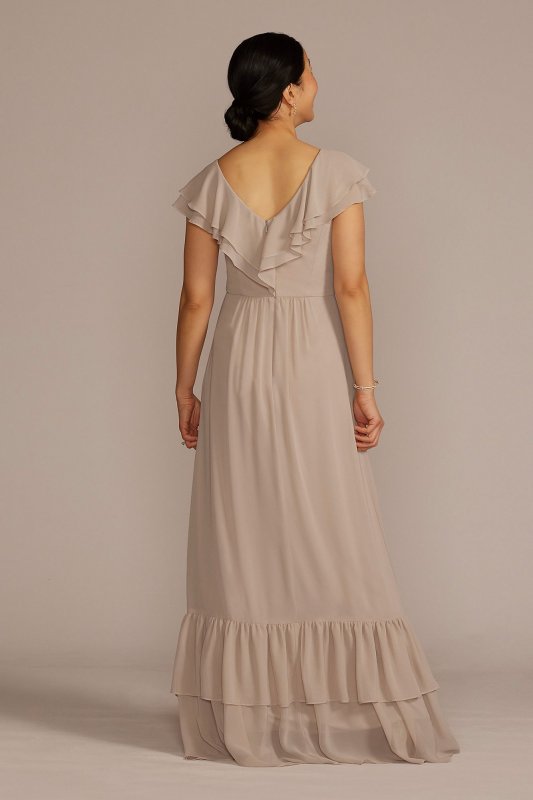 Chiffon Ruffle Boho Bridesmaid Dress F20586