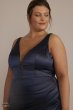 Stretch Satin Cowl Back Bridesmaid Dress GS290094