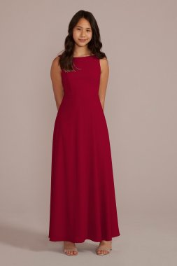 Chiffon Junior Bridesmaid Dress with Tie Back JB9939
