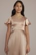 Charmeuse Flutter Sleeve Junior Bridesmaid Dress JB9943