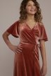 Velvet Flutter Sleeve Junior Bridesmaid Dress JB9954