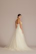 Floral Applique Spaghetti Strap Wedding Dress LBWG4036