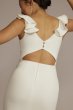 V-Neck Ruffle Short Dress with Open Back SDWG0997