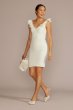 V-Neck Ruffle Short Dress with Open Back SDWG0997