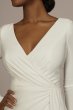 Long Sleeve Jersey Dress with Side Draping SDWG1091