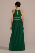 Halter Jersey Knit Gown with Rhinestone Waist WBM2411V6