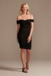 Off-the-Shoulder Mesh Mini Sheath Dress WBM2525V1