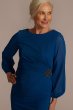 Knee-Length Long Sleeve Dress with Embellishment WBM2749V2