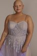 Plus Size Ball Gown with Illusion Lace Corset WBM2881W