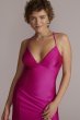 Double Strap Plunging Sheath Prom Gown WBM2899