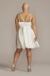 Plus Satin A-Line with Embellished Illusion Waist WBM2915W