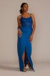 Sheath Crepe Gown with Embellished Corset Bodice WBM3017