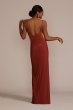 Spaghetti Strap Ruched Stretch Jersey Dress WBM3023