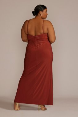 Plus Size Ruched Stretch Jersey Dress WBM3023W