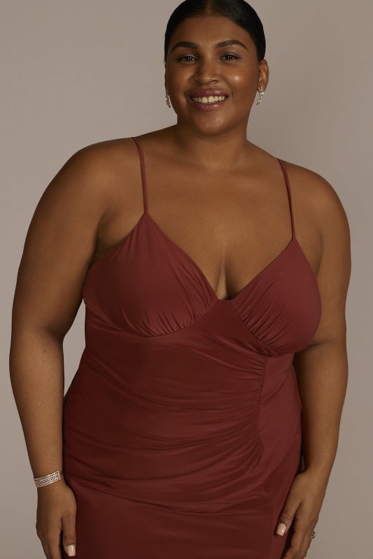Plus Size Ruched Stretch Jersey Dress WBM3023W