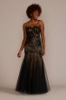 Strapless Corset Gown with Tulle Trumpet Skirt WBM3095